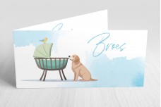 Hond met wiegje Hond met wiegje